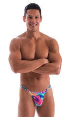 mens sexy g string swimsuit micro thong swimwear in tropical floral print