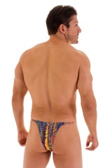 Sunseeker2 Tanning Swimsuit in Frequency Tan Through, Rear View