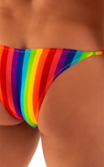 Super Low Brazilian Bikini in Pride Rainbow Stripe 5