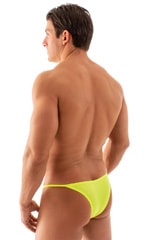 Super Low Brazilian Bikini in Chartreuse, Rear View