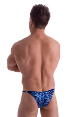 Stuffit Pouch Half Back Tanning Swimsuit in Blue Leopard 6