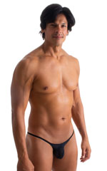 mens see through black peep show micro pouch swimsuit half back bikini skinz swimwear