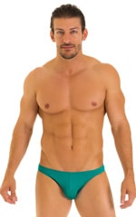 Bikini-Brief Swimsuit in Deep Jade, Front View