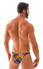 Rio Tanning Bikini Swimsuit in Tan Through RaveUp, Rear View