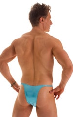 Sunseeker2 Tanning Swimsuit in Ice Karma Turquoise Shimmer, Rear View