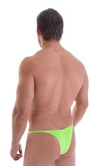 Sunseeker Micro Pouch Half Back Bikini in ThinSKINZ Neon Lime, Rear View