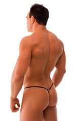 Stuffit Pouch G String Swimsuit in Camo Stretch Mesh, Rear View