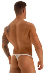 Quick Release Thong - Bravura Pouch in Super ThinSKINZ White, Rear View