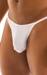 Y Back G String Thong in Super ThinSKINZ White, Front Alternative
