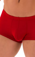 Fitted Pouch - Boxer - Swim Trunks in Ruby Red 4