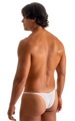 Sunseeker Micro Pouch Half Back Bikini in Semi Sheer White Peep Show 4