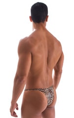 Sunseeker Micro Pouch Half Back Bikini in Super ThinSKINZ Cheeta, Rear View