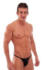 mens super low brazilian bikini in black skinz man swimsuit