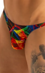 Mens Classic Brazilian Bikini Swimsuit in Tan Through Rave Up 3