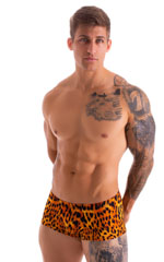 Fitted Pouch - Boxer - Swim Trunks in Golden Leopard 5