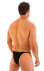 Sunseeker Micro Pouch Half Back Bikini in Super ThinSKINZ Black, Rear View