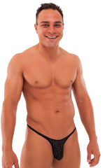 mens best seller sexy micro bikini swimsuit in swimwear fabric sheer Black Peep Show