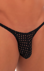 Sunseeker Micro Pouch Half Back Bikini in Black Peep Show, Front Alternative