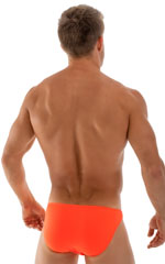 Bikini-Brief Swimsuit in Blazing Orange, Rear View