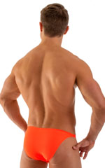 Smooth Front Bikini Bathing Suit in Blazing Orange, Rear View
