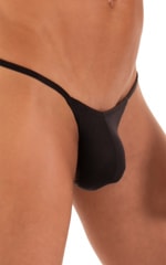 Stuffit Pouch Half Back Tanning Swimsuit in Super ThinSKINZ Black 4