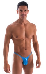skinz swimwear mens 2022 best seller micro pouch electric blue metallic swimsuit bikini