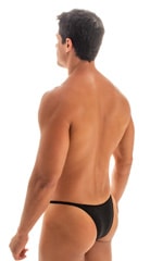 Sunseeker Micro Pouch Half Back Bikini in Black, Rear View