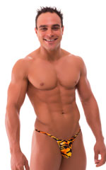 mens micro g string sexy swimsuit bikini in best seller sheer wild tiger skinz swimwear