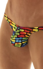 Tanga Cheekini Bikini in Tan Through Technicolor, Front Alternative