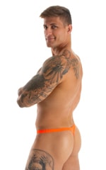 Mens Thong Swimsuit - Bravura Pouch in Blazing Orange 2