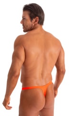 Mens Thong Swimsuit - Bravura Pouch in Blazing Orange 5