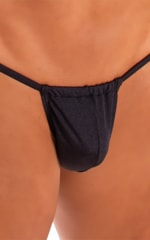Mens Micro Adjustable G String Swimsuit in Black tricot-nylon-lycra 5