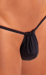 Mens Micro Adjustable G String Swimsuit in Black tricot-nylon-lycra 7