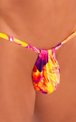Mens Micro Adjustable G String Swimsuit in Tahitian Sunset 5