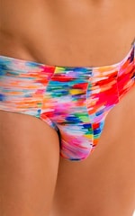 Pouch Brief Swimsuit in Watercolor Strokes, Front Alternative
