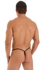 Y Back G String Thong in Super ThinSKINZ Black, Rear View