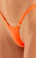 Womens Micro G String Bikini Bottom in Blazing Orange 4