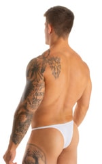 Sunseeker Micro Pouch Half Back Bikini in White PowerNet 7