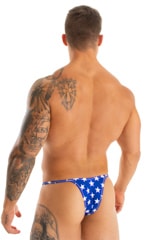 Sunseeker Micro Pouch Half Back Bikini in Stars on Royal and Stripes 9
