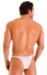 Sunseeker Micro Pouch Half Back Bikini in Super ThinSKINZ White, Rear View