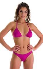 Classic Triangle Swimsuit Top in Magenta, Front Alternative