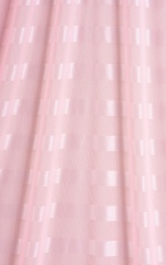 Micro Mini Skirt in Semi Sheer Pink Satin Stripe and Mesh Fabric