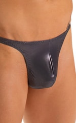 T Back Thong Swimsuit in Black Ice, Front Alternative