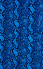 Cozumel Fully Adjustable Brazilian Tanga Bottom in Super Thin Skinz Blue Serpent Fabric