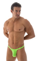 Quick Release Thong - Bravura Pouch in ThinSKINZ Neon Lime, Front View