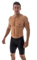 Swim-Dive Competition Watersports Shorts in Wet Look Black, Front Alternative