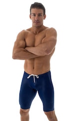Swim-Dive Competition Watersports Shorts in Wet Look Navy, Front View
