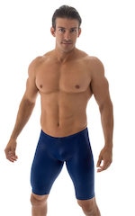 Swim-Dive Competition Watersports Shorts in Wet Look Navy, Front Alternative