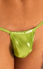 G String Swimsuit - Adjustable Pouch in Ice Karma Lemon-Lime
, Front Alternative