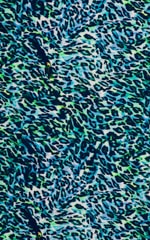 Brazilian Triangle Swim Top in Liquid Leopard Fabric